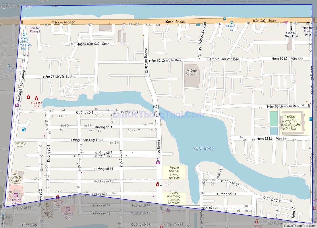Bản đồ giao thông phường Tân Kiểng, Quận 7