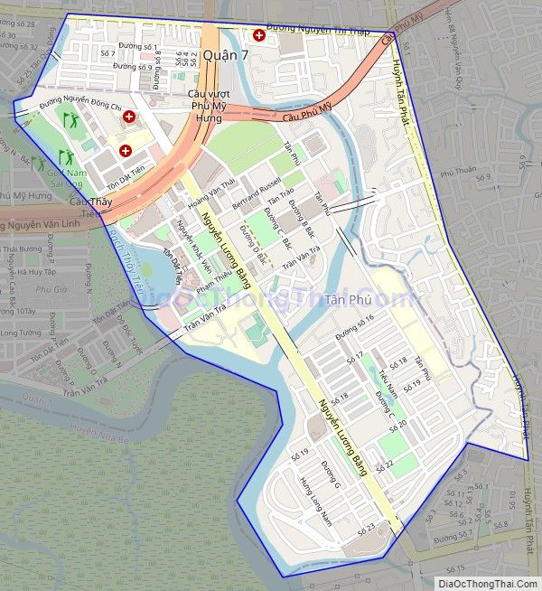 Bản đồ giao thông phường Tân Phú, Quận 7