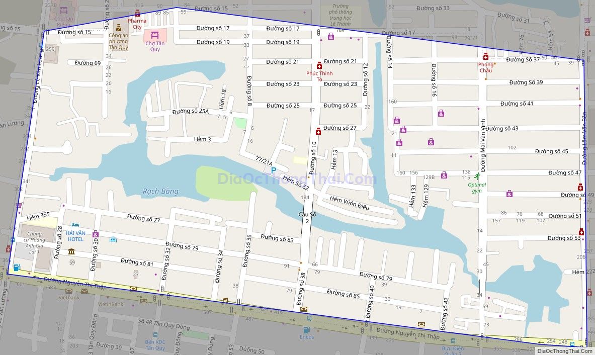 Bản đồ giao thông phường Tân Quy, Quận 7