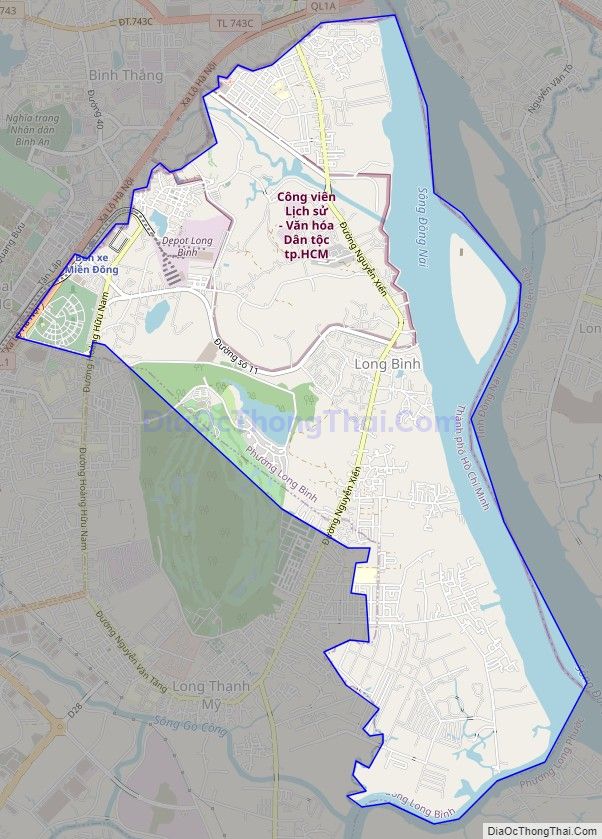 Bản đồ giao thông phường Long Bình, thành phố Thủ Đức