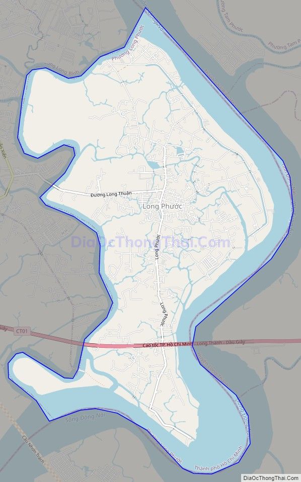 Bản đồ giao thông phường Long Phước, thành phố Thủ Đức