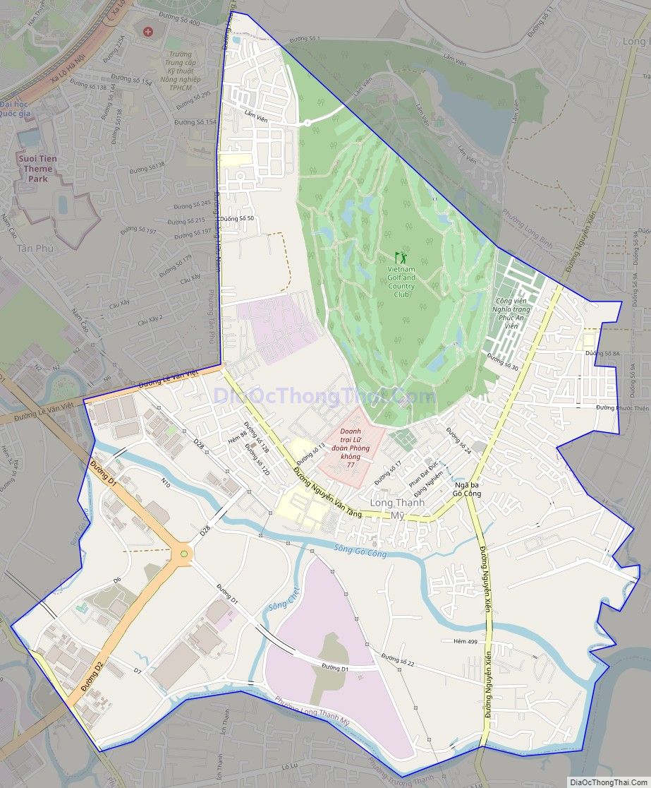Bản đồ giao thông phường Long Thạnh Mỹ, thành phố Thủ Đức