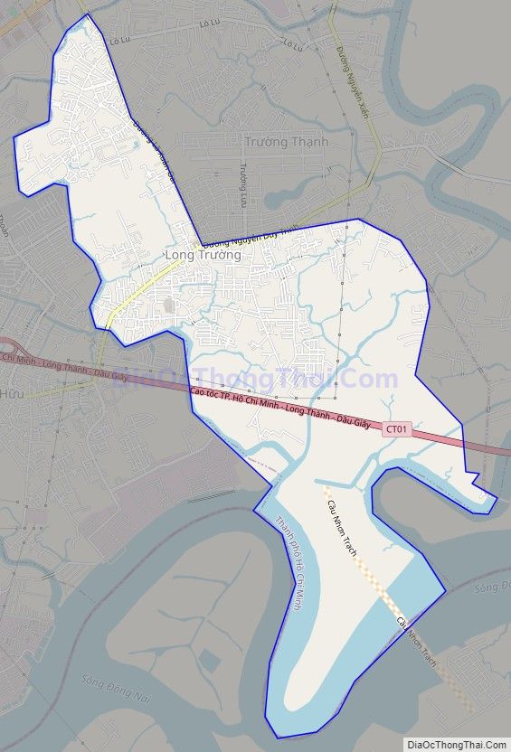 Bản đồ giao thông phường Long Trường, thành phố Thủ Đức
