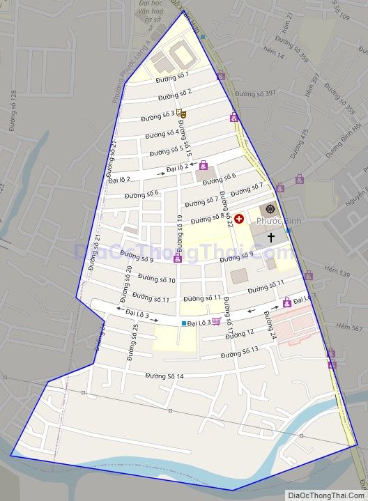 Bản đồ giao thông phường Phước Bình, thành phố Thủ Đức