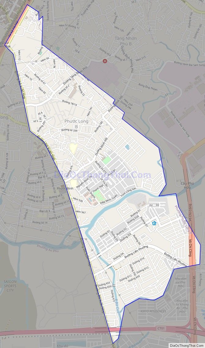 Bản đồ giao thông phường Phước Long B, thành phố Thủ Đức