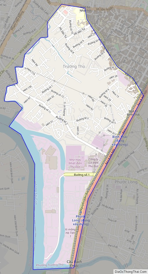 Bản đồ giao thông phường Trường Thọ, thành phố Thủ Đức