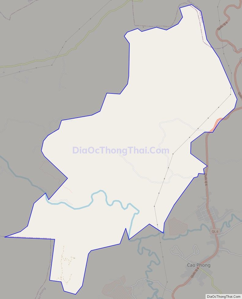 Bản đồ giao thông xã Bắc Phong, huyện Cao Phong