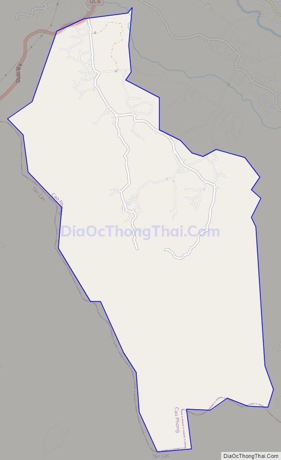 Bản đồ giao thông xã Nam Phong, huyện Cao Phong