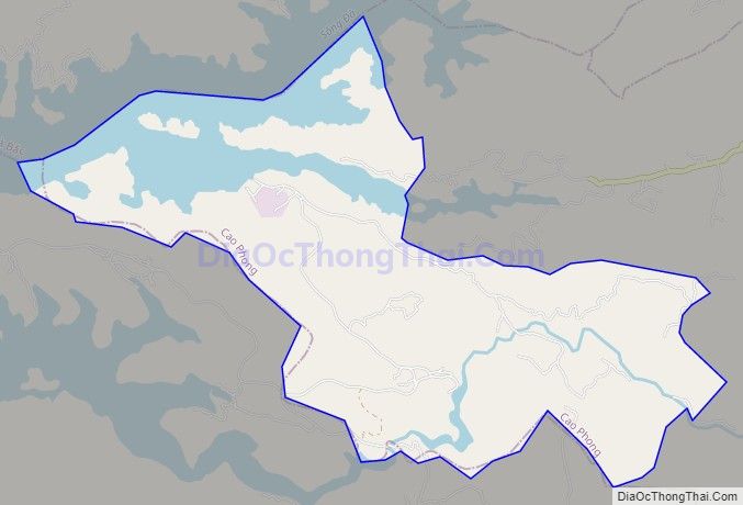 Bản đồ giao thông xã Thung Nai, huyện Cao Phong