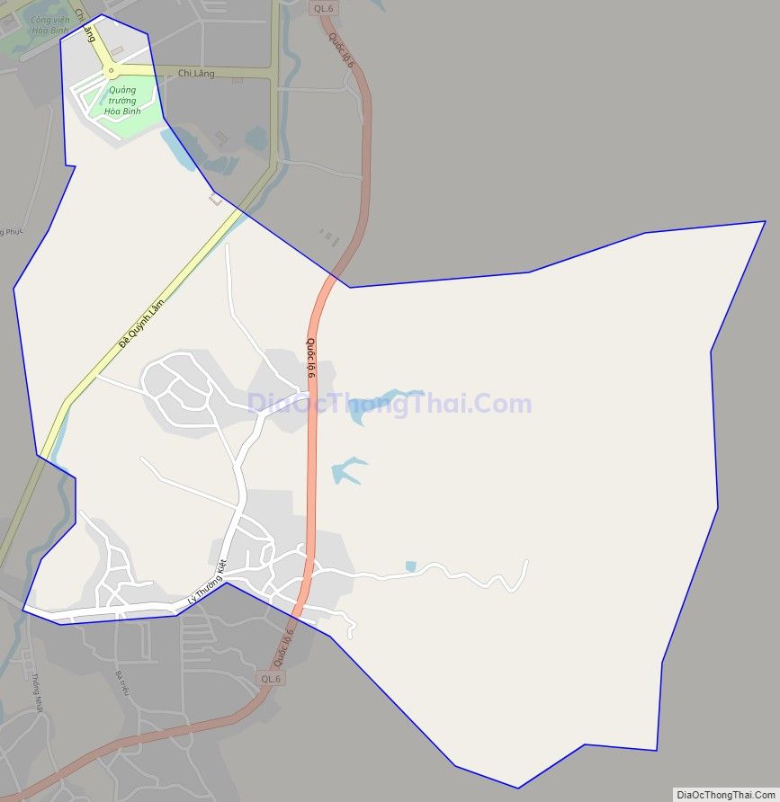 Bản đồ giao thông phường Dân Chủ, thành phố Hòa Bình