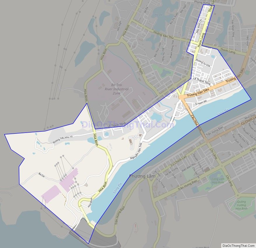 Bản đồ giao thông phường Tân Thịnh, thành phố Hòa Bình