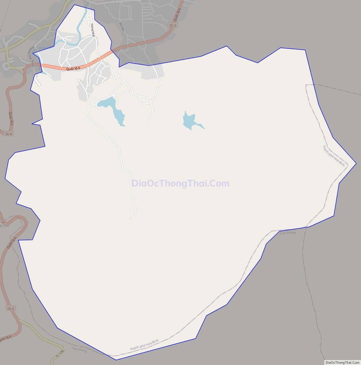 Bản đồ giao thông phường Thống Nhất, thành phố Hòa Bình
