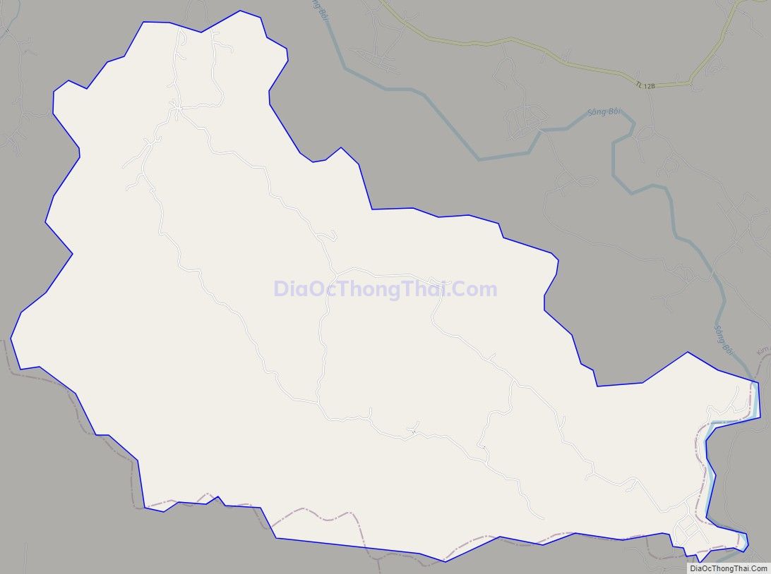 Bản đồ giao thông xã Nuông Dăm, huyện Kim Bôi