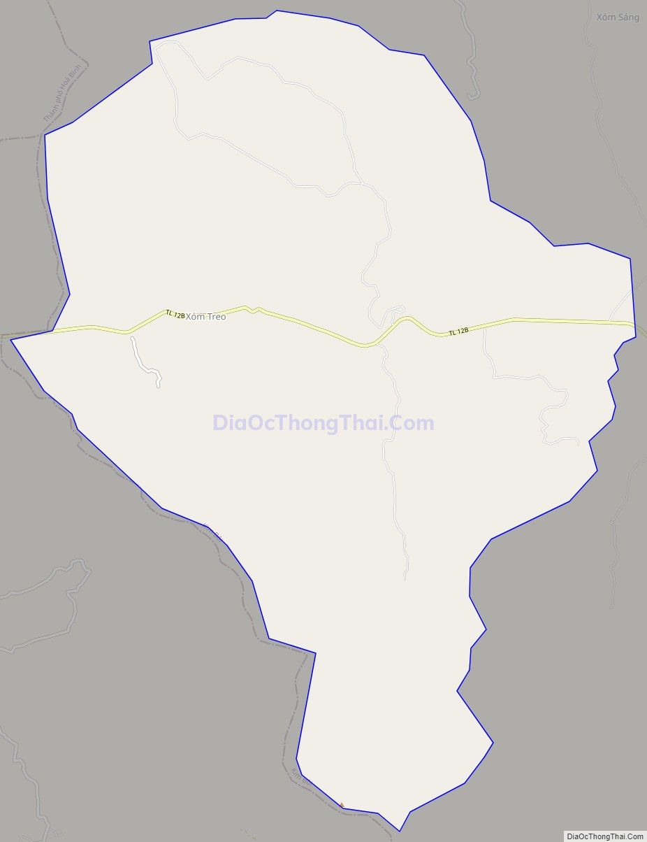 Bản đồ giao thông xã Tú Sơn, huyện Kim Bôi