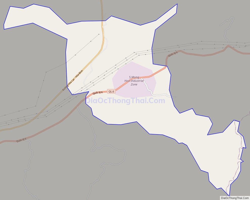 Bản đồ giao thông xã Mông Hóa (cũ), huyện Kỳ Sơn