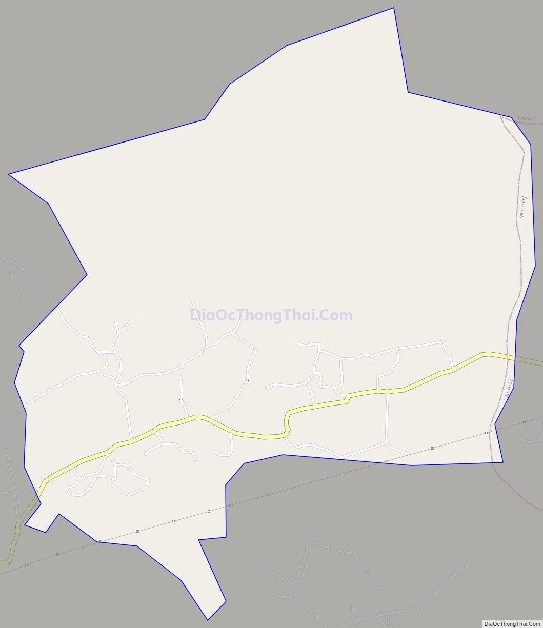 Bản đồ giao thông xã Bình Chân (cũ), huyện Lạc Sơn