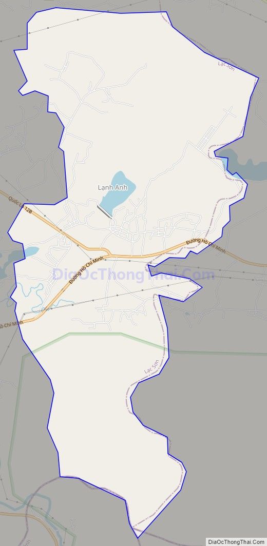 Bản đồ giao thông xã Yên Nghiệp, huyện Lạc Sơn