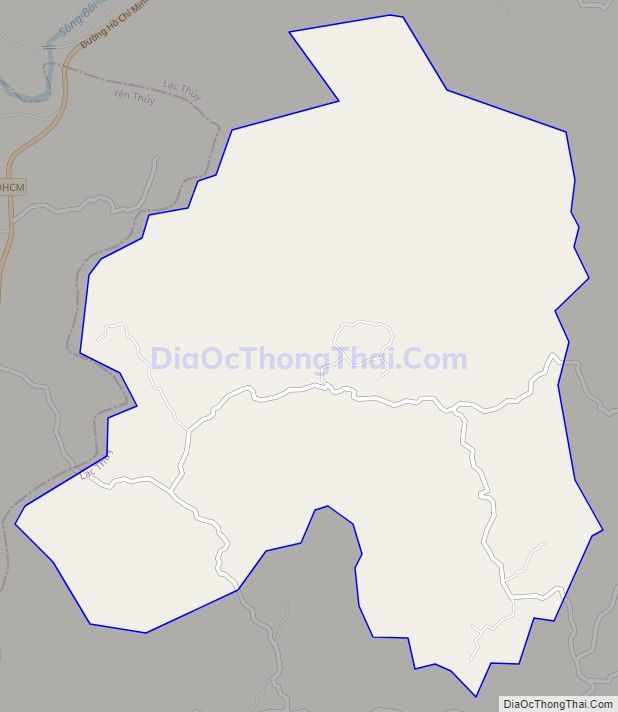 Bản đồ giao thông xã Đồng Môn (cũ), huyện Lạc Thủy