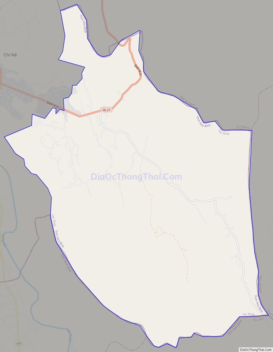 Bản đồ giao thông xã Đồng Tâm, huyện Lạc Thủy