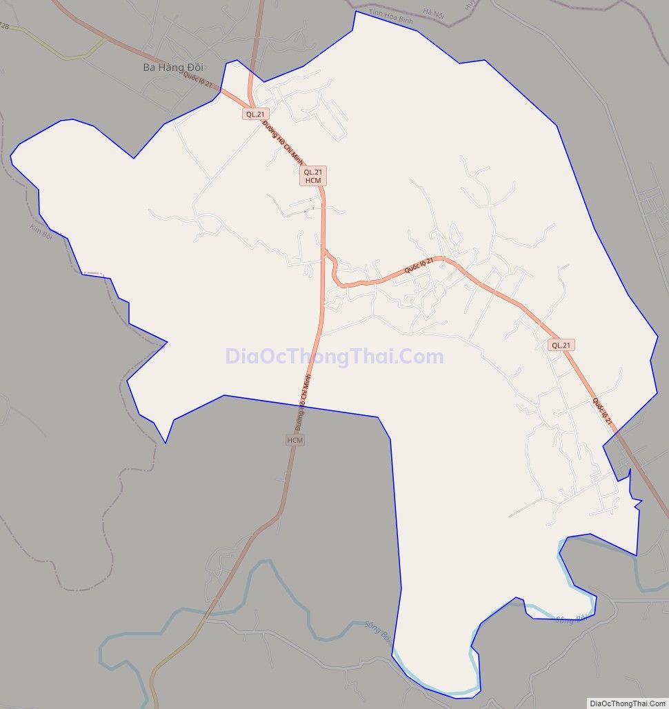 Bản đồ giao thông xã Phú Thành, huyện Lạc Thủy