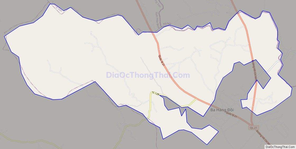 Bản đồ giao thông xã Thanh Nông (cũ), huyện Lạc Thủy