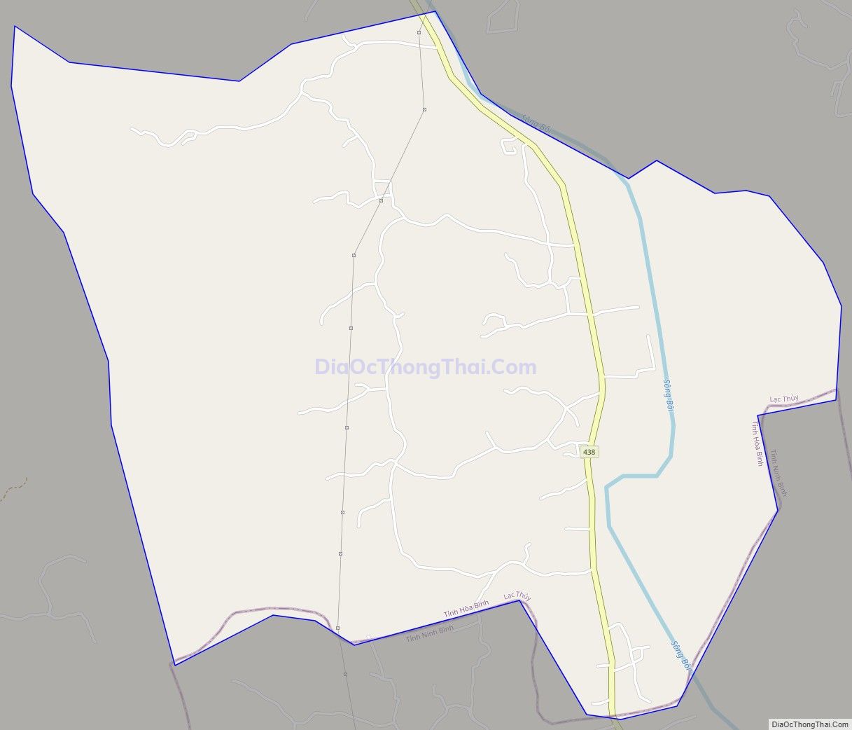 Bản đồ giao thông xã Yên Bồng, huyện Lạc Thủy