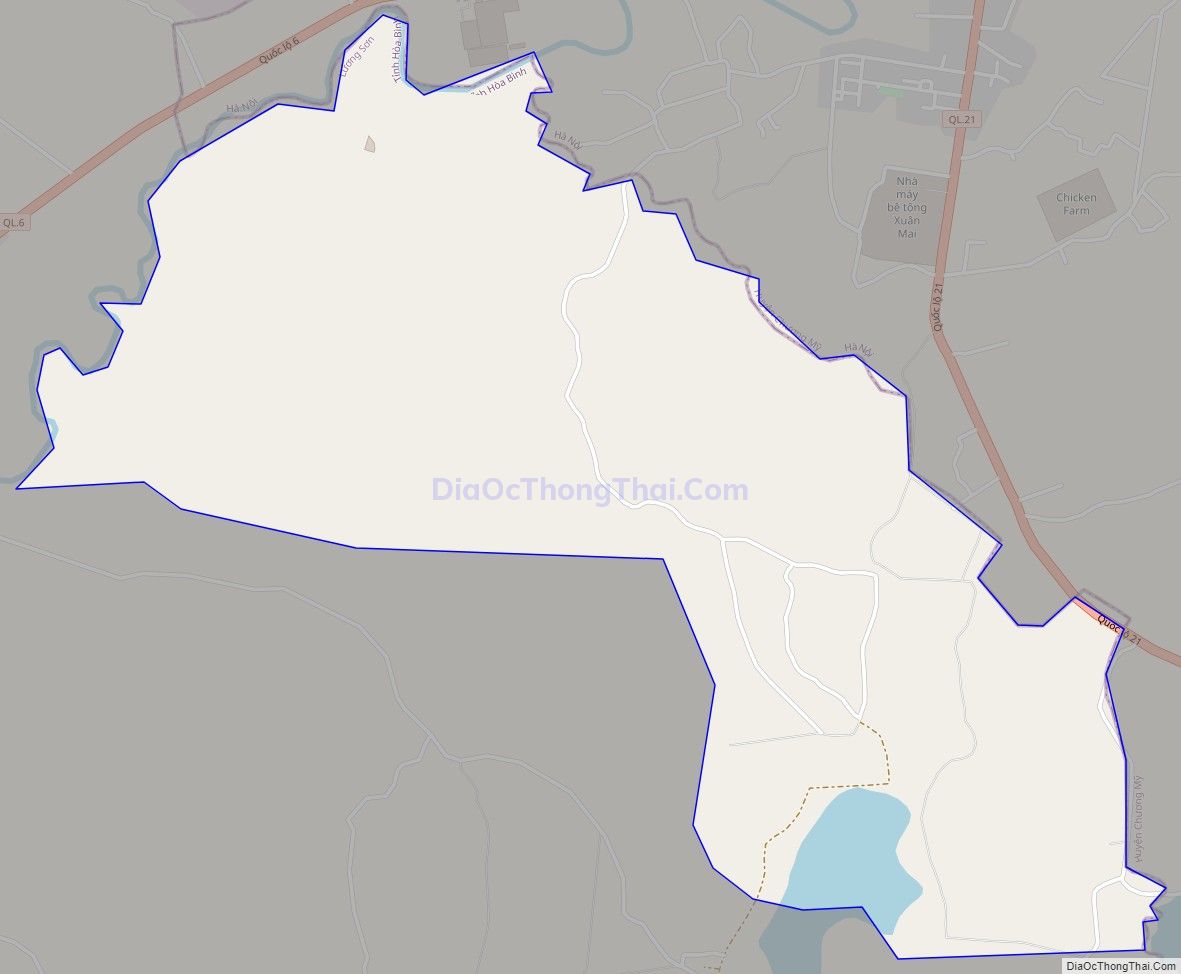 Bản đồ giao thông xã Nhuận Trạch, huyện Lương Sơn