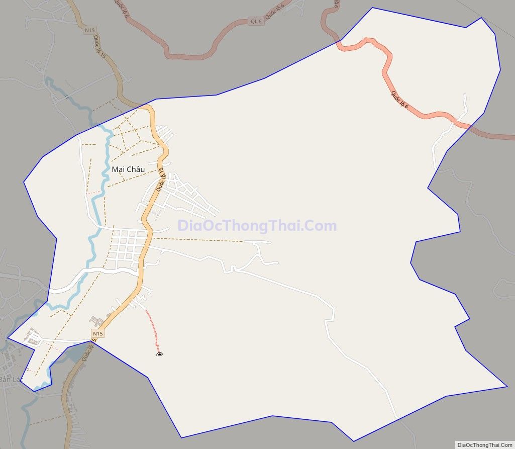 Bản đồ giao thông Thị trấn Mai Châu, huyện Mai Châu