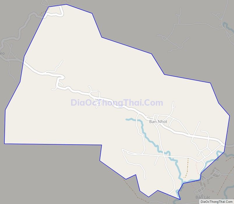 Bản đồ giao thông xã Nà Phòn, huyện Mai Châu