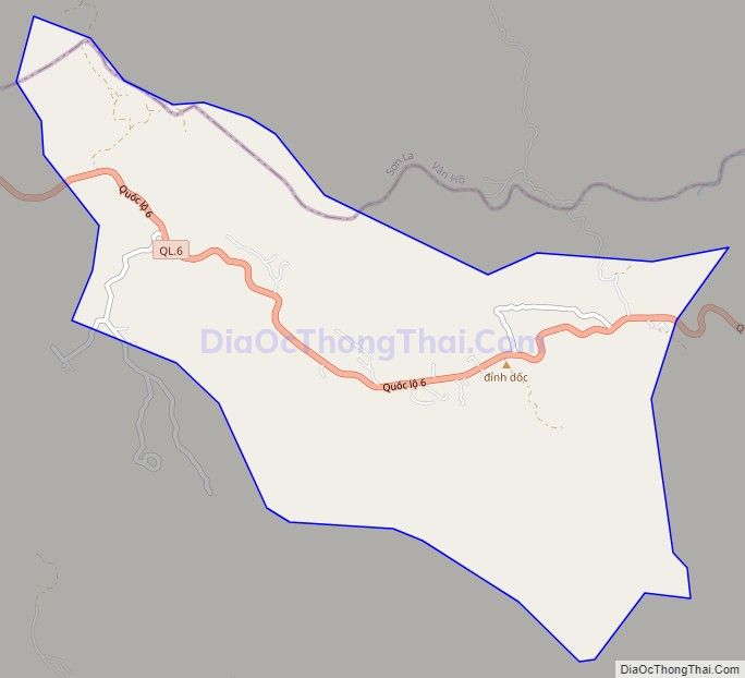 Bản đồ giao thông xã Tân Sơn (cũ), huyện Mai Châu