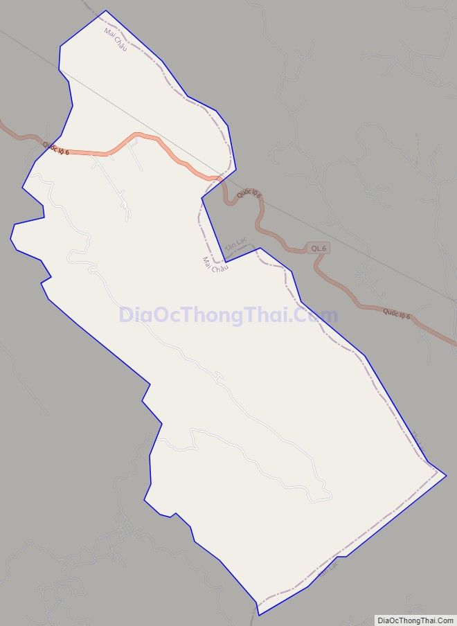 Bản đồ giao thông xã Thung Khe (cũ), huyện Mai Châu