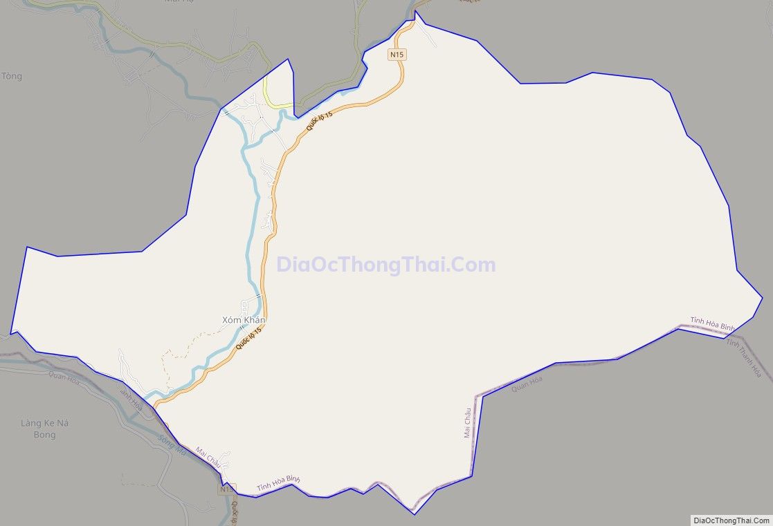 Bản đồ giao thông xã Vạn Mai, huyện Mai Châu