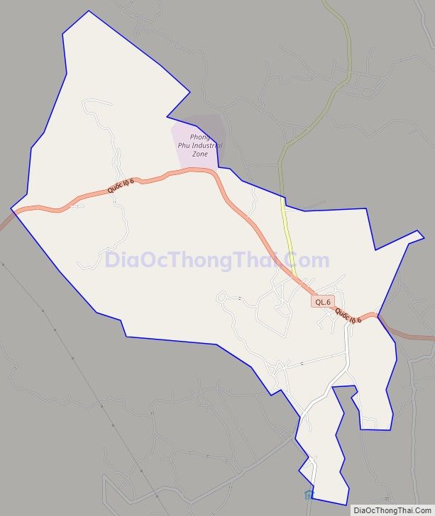 Bản đồ giao thông xã Phong Phú, huyện Tân Lạc