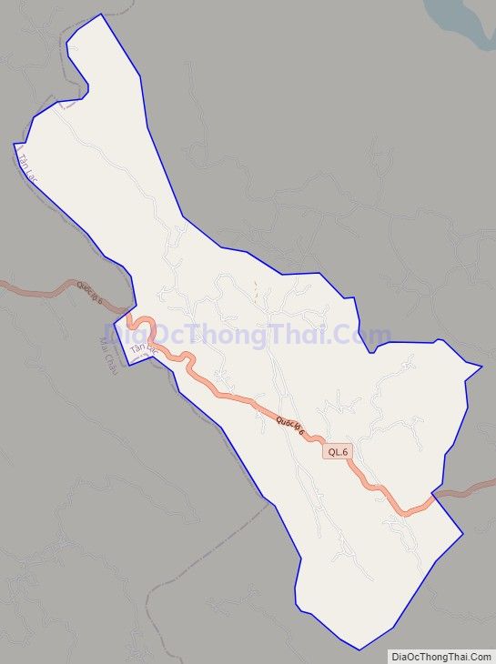 Bản đồ giao thông xã Phú Cường, huyện Tân Lạc