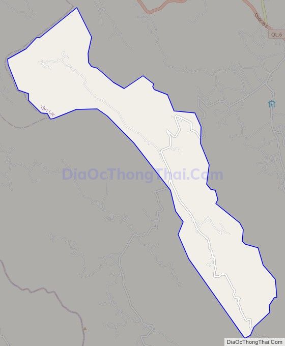 Bản đồ giao thông xã Quyết Chiến, huyện Tân Lạc