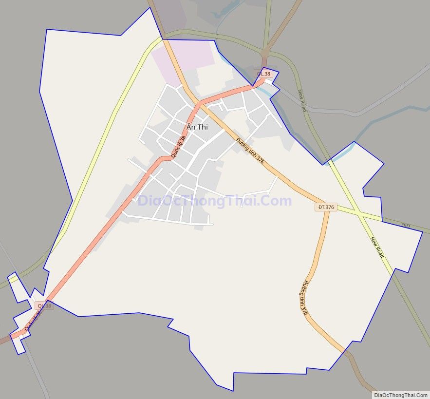 Bản đồ giao thông Thị trấn Ân Thi, huyện Ân Thi