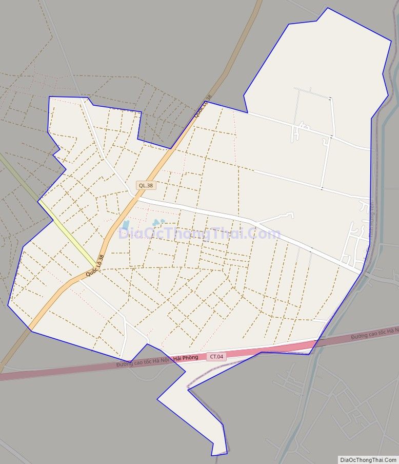 Bản đồ giao thông xã Bãi Sậy, huyện Ân Thi