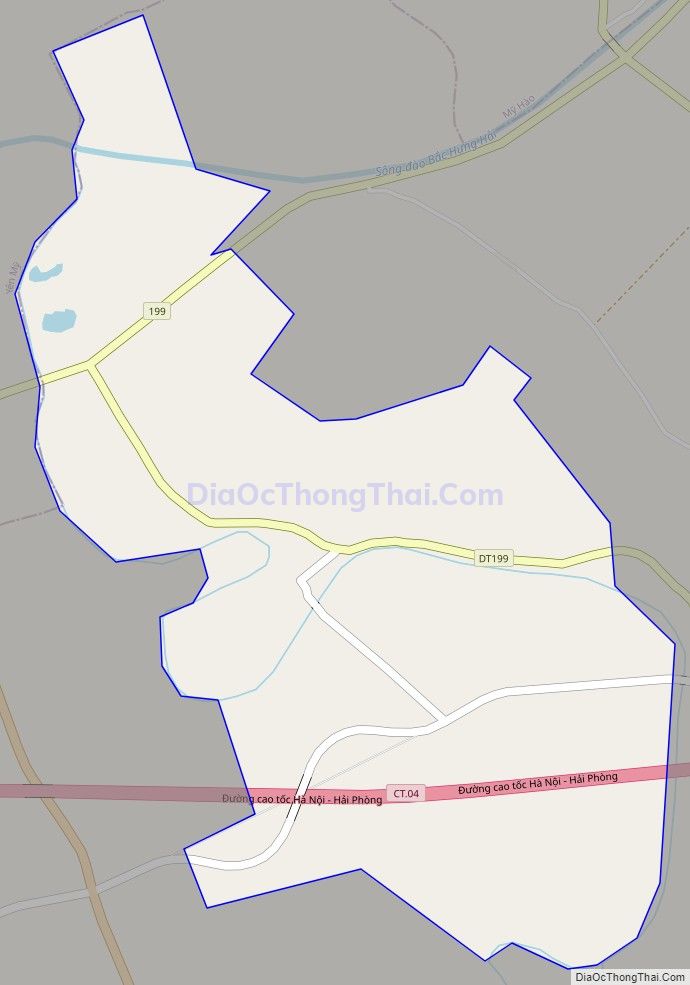 Bản đồ giao thông xã Đào Dương, huyện Ân Thi