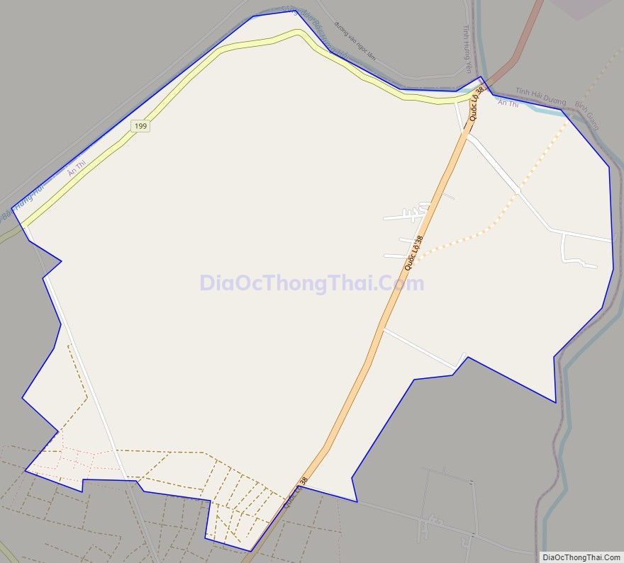 Bản đồ giao thông xã Phù Ủng, huyện Ân Thi