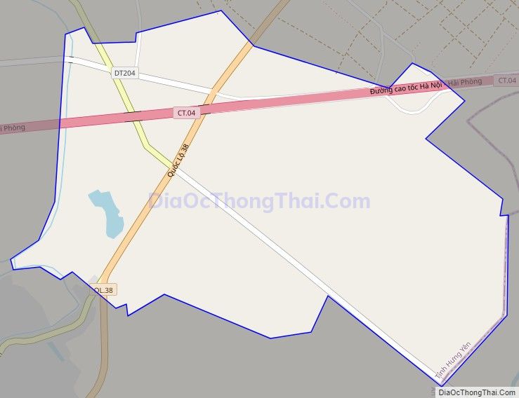 Bản đồ giao thông xã Tân Phúc, huyện Ân Thi