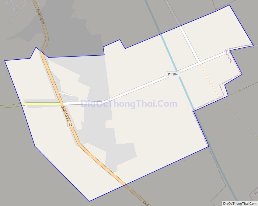 Bản đồ giao thông xã Hồng Tiến, huyện Khoái Châu