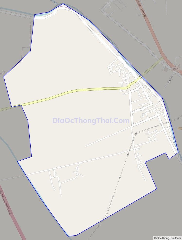 Bản đồ giao thông xã Nghĩa Trụ, huyện Văn Giang
