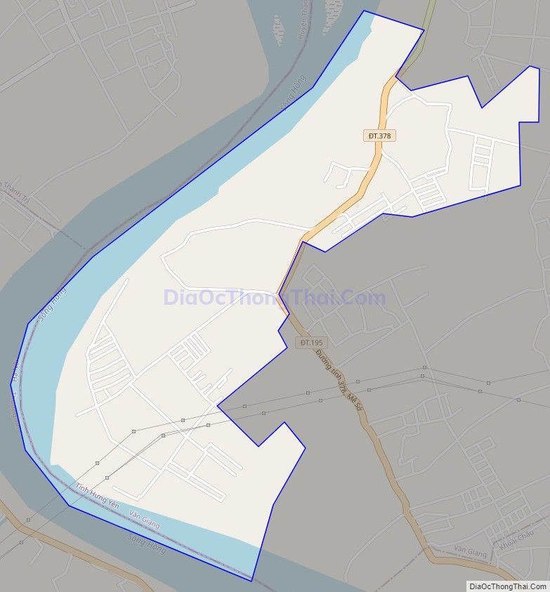 Bản đồ giao thông xã Thắng Lợi, huyện Văn Giang