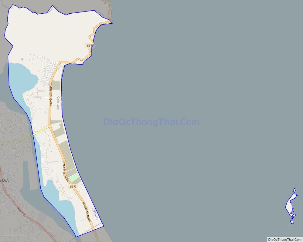 Bản đồ giao thông xã Cam Hải Đông, huyện Cam Lâm