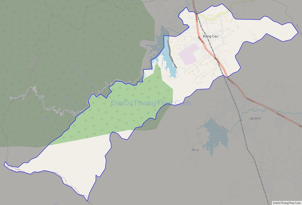 Bản đồ giao thông xã Suối Tân, huyện Cam Lâm
