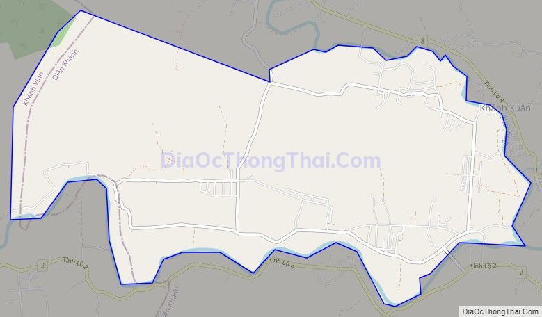 Bản đồ giao thông xã Diên Đồng, huyện Diên Khánh