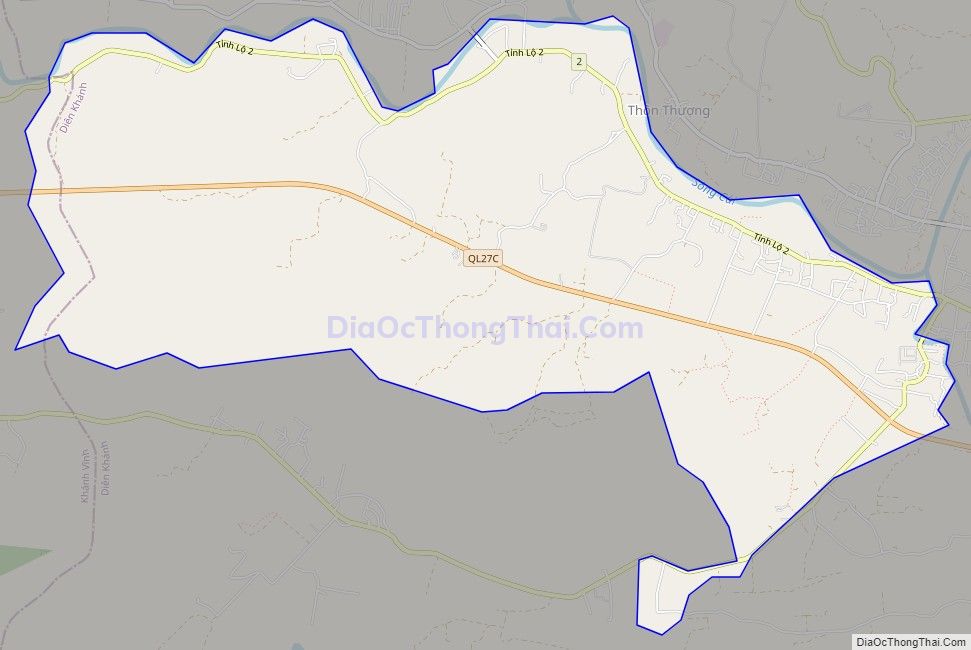 Bản đồ giao thông xã Diên Thọ, huyện Diên Khánh