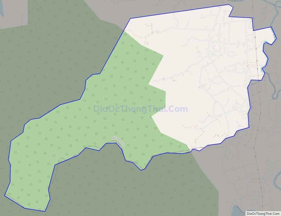 Bản đồ giao thông xã Suối Tiên, huyện Diên Khánh