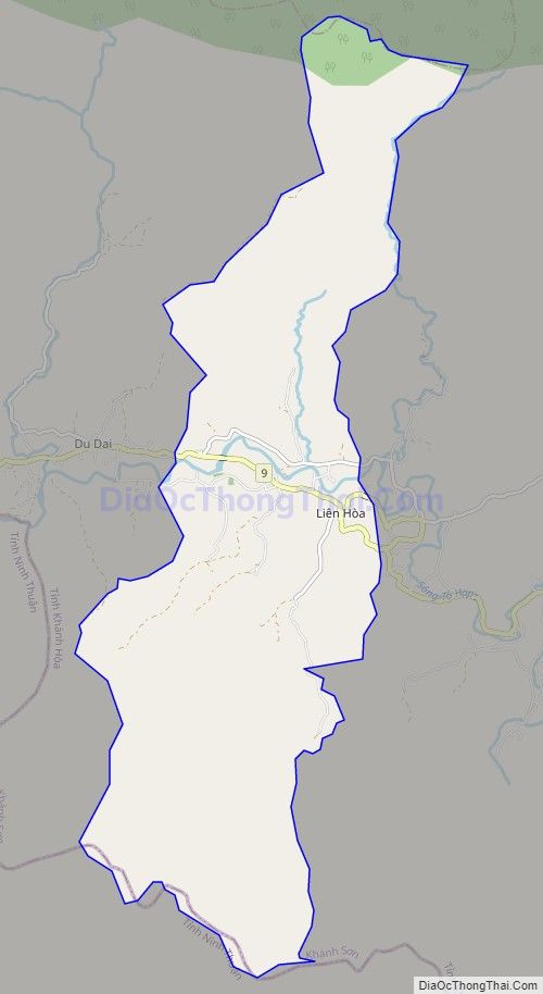 Bản đồ giao thông xã Sơn Bình, huyện Khánh Sơn