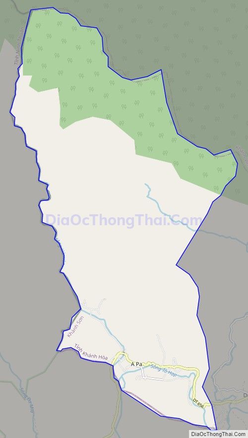 Bản đồ giao thông xã Thành Sơn, huyện Khánh Sơn